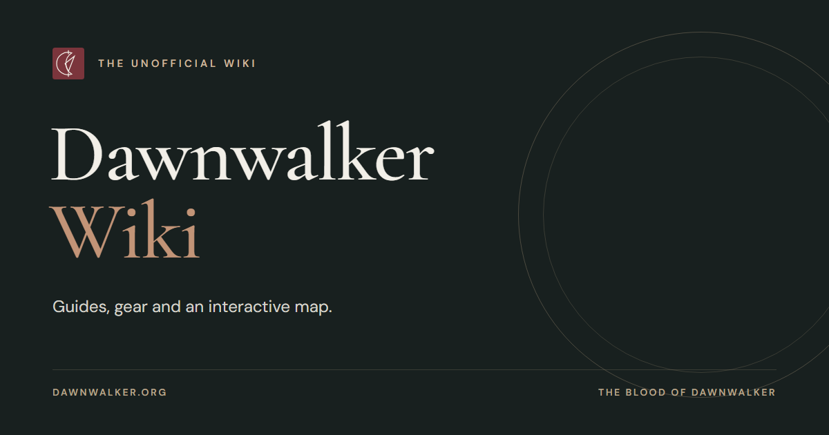 Dawnwalker Armor & Accessories: Stats and Locations